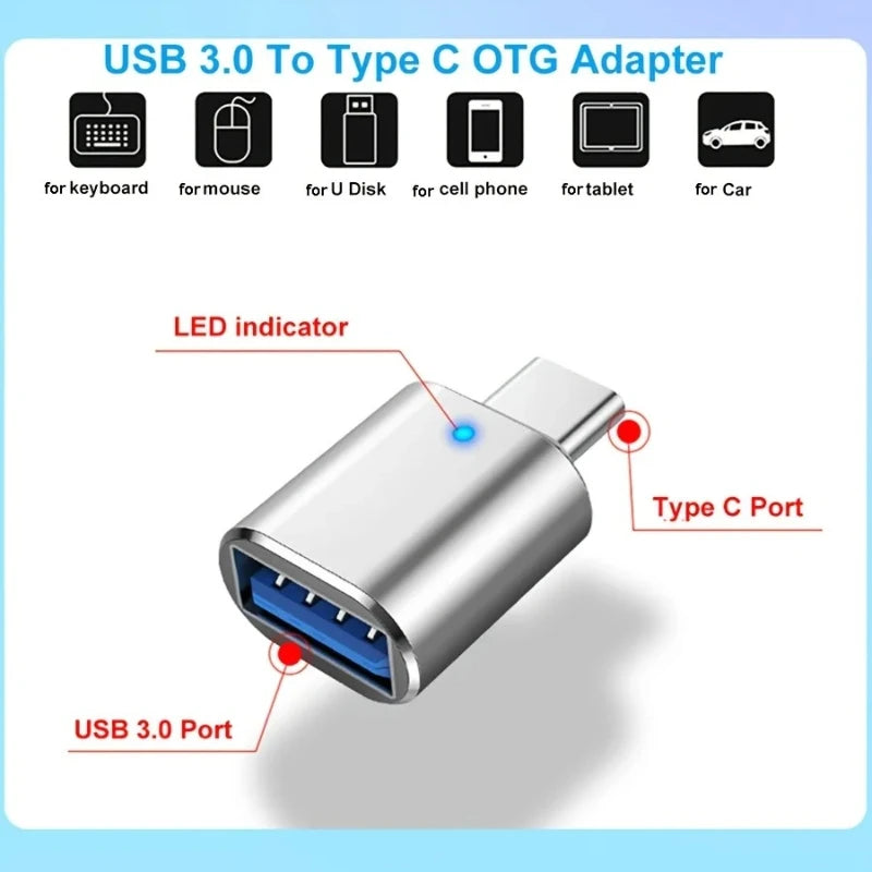 USB-A to USB-C OTG Adapter