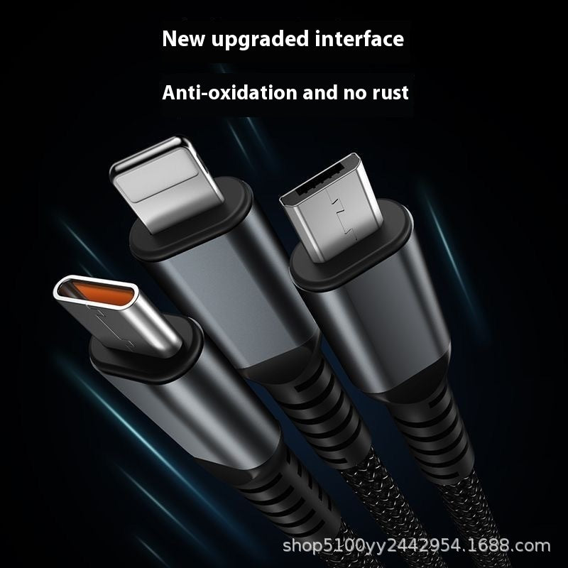 3-in-1 Fast Charging Cable with LED Display – Multi-Device USB Charger