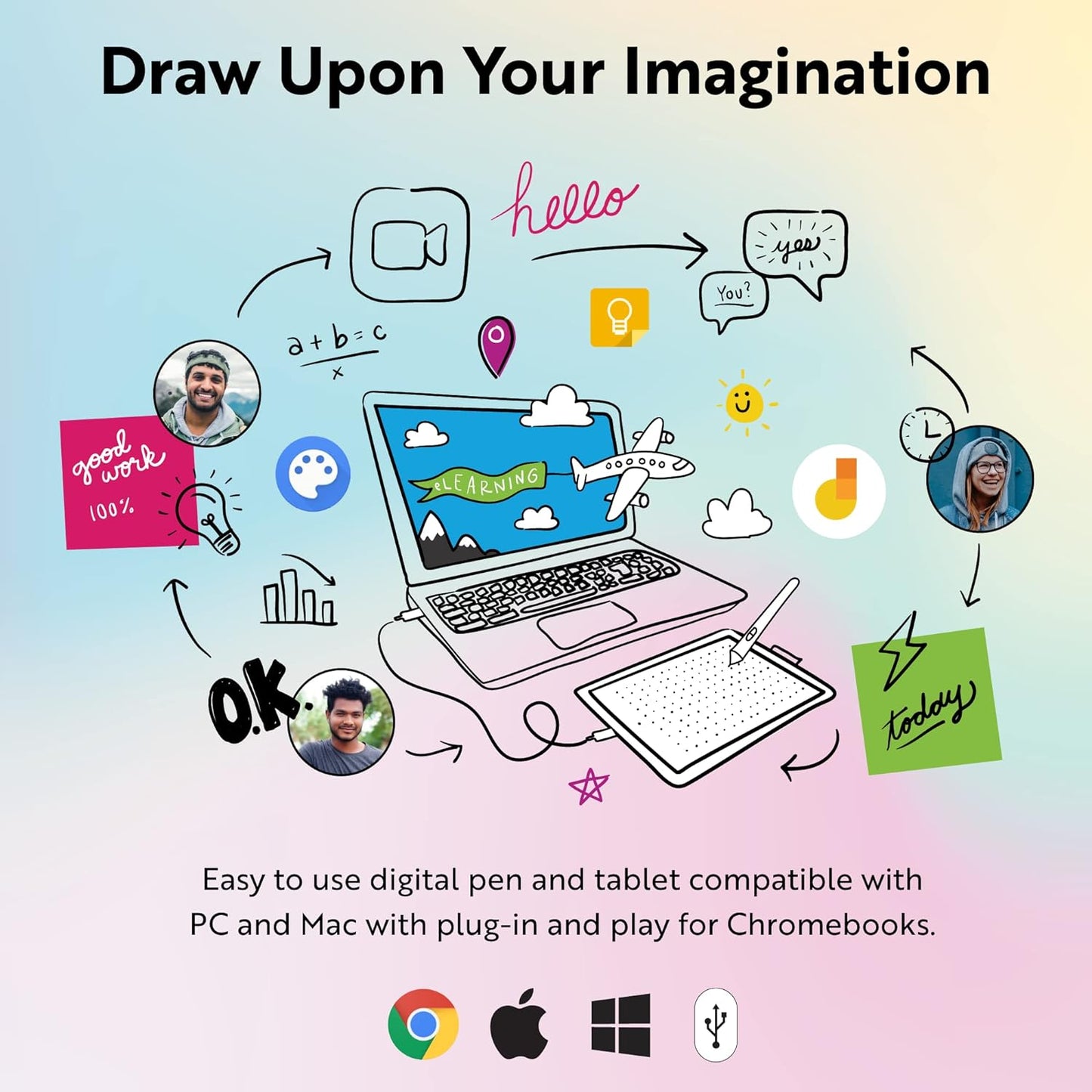 8.3×5.7 Graphics Tablet with Pen