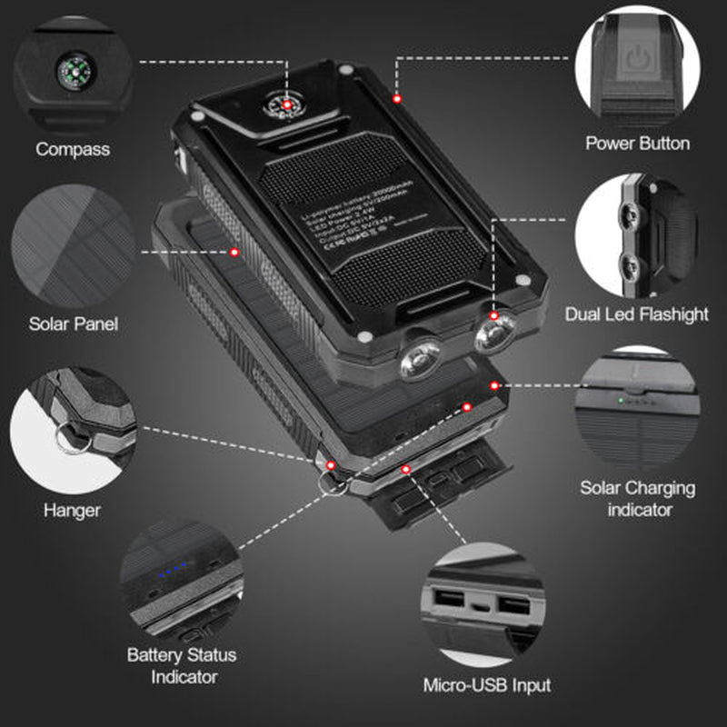 Super Solar Power Bank – Portable USB Charger for All Phones