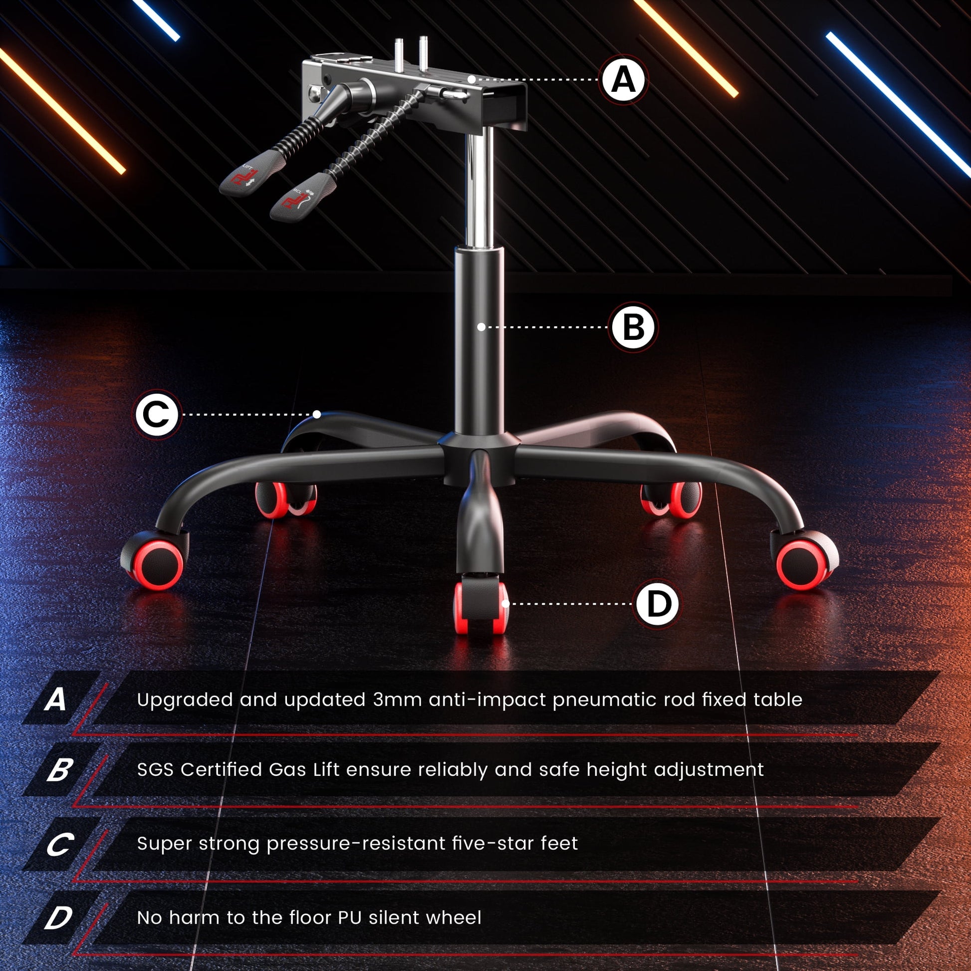 Ergonomic Gaming Chair with Footrest