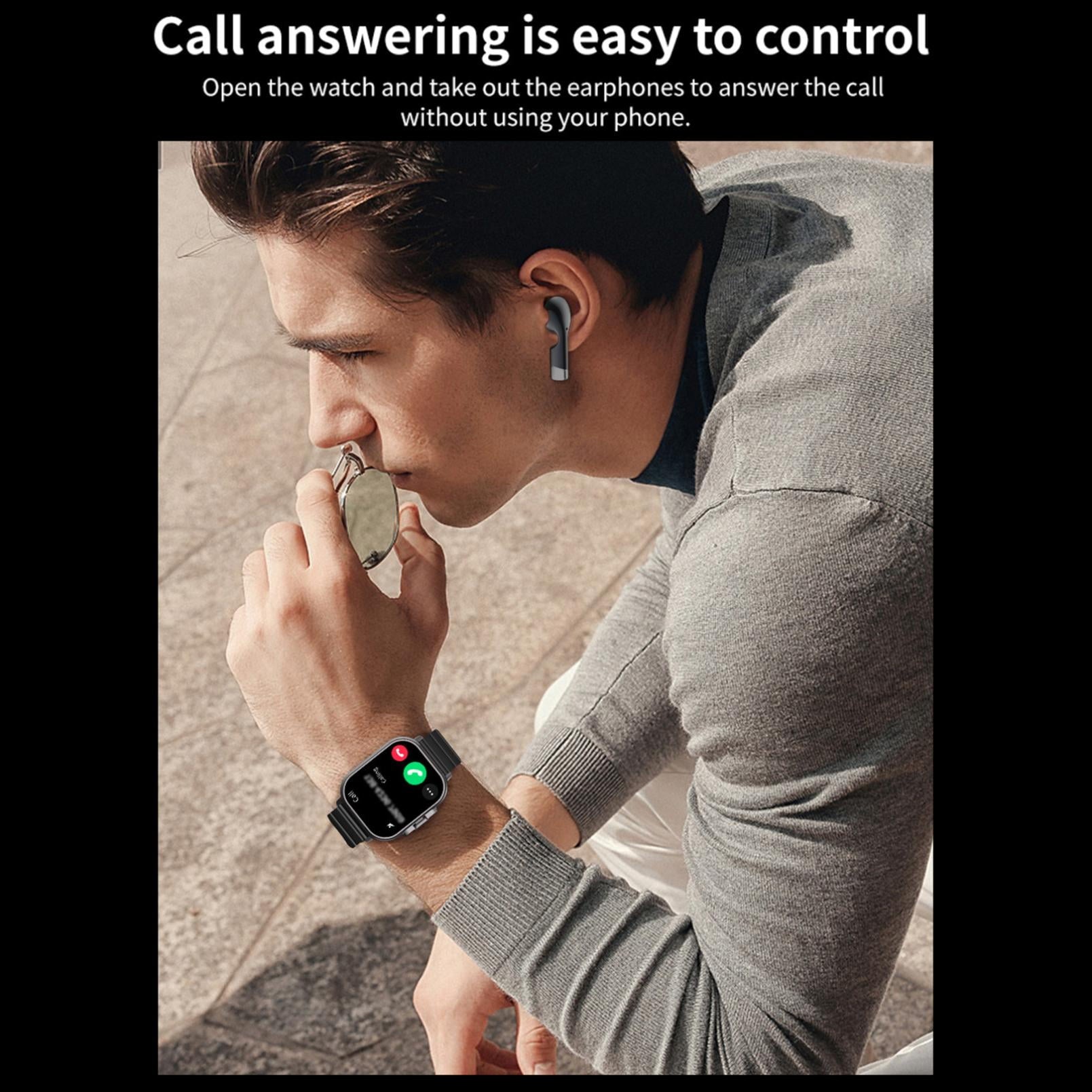 2-in-1 Sports Smartwatch with Bluetooth Headset