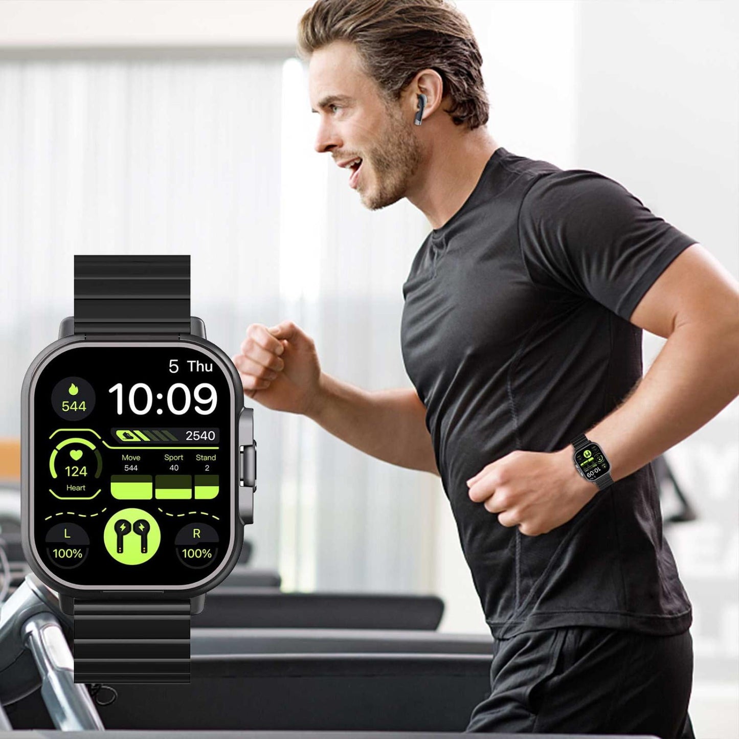 2-in-1 Sports Smartwatch with Bluetooth Headset