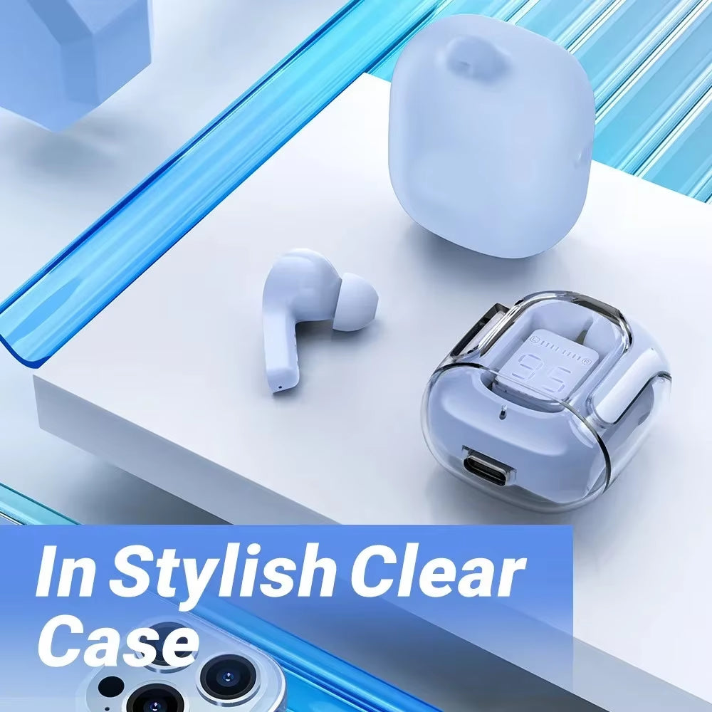 Wireless Bluetooth Earphone Transparent HIFI Headphones