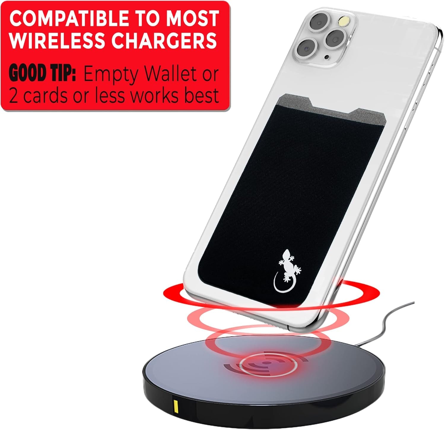 Gecko Stick-On Phone Wallet – Adhesive Card & Cash Holder