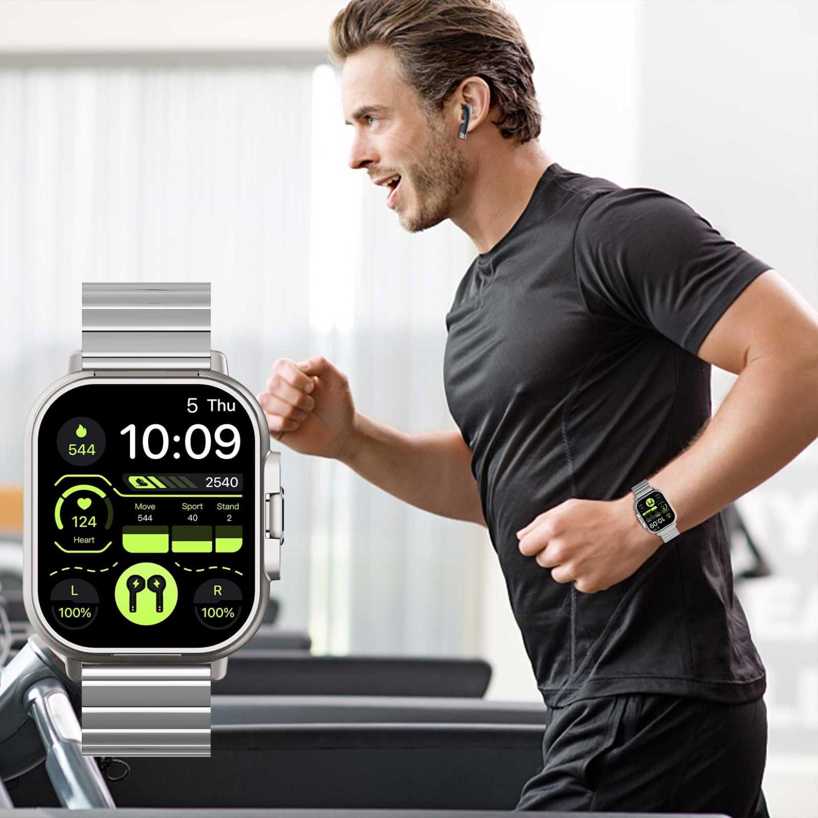 2-in-1 Sports Smartwatch with Bluetooth Headset