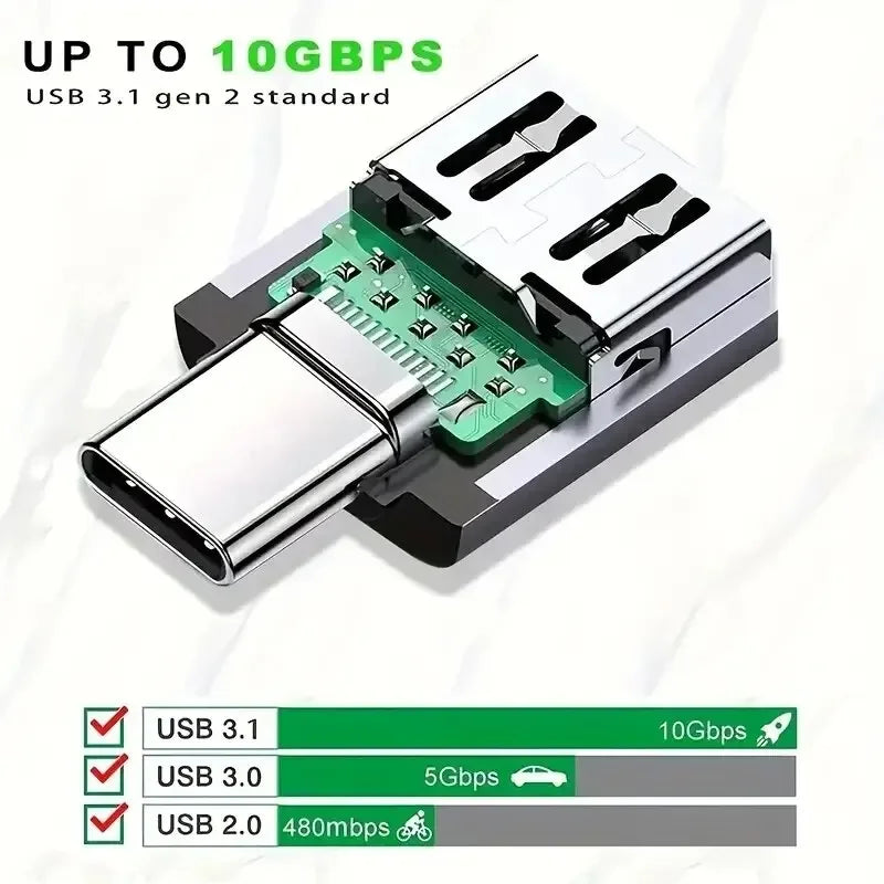 USB-A to USB-C OTG Adapter