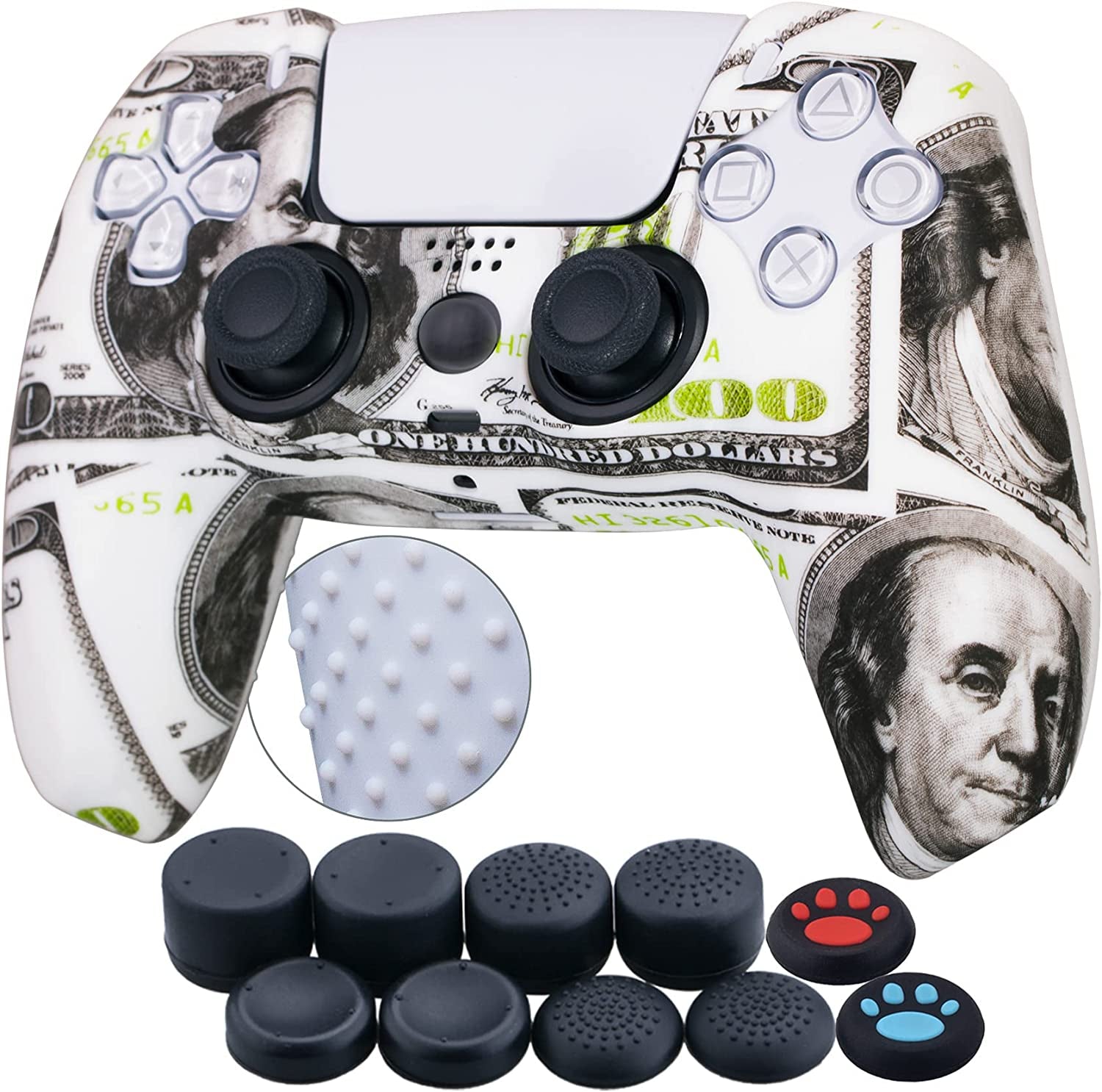 PS5 Controller Silicone Cover with Thumb Grips