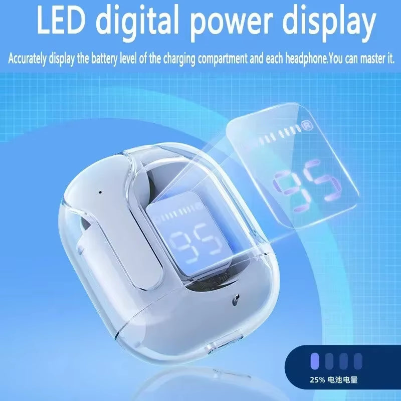 Wireless Bluetooth Earphone Transparent HIFI Headphones