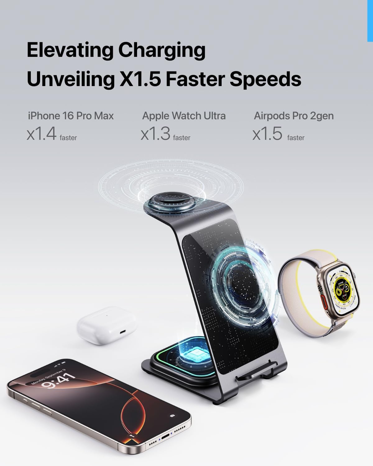 3 in 1 Wireless Charging Station for Iphone