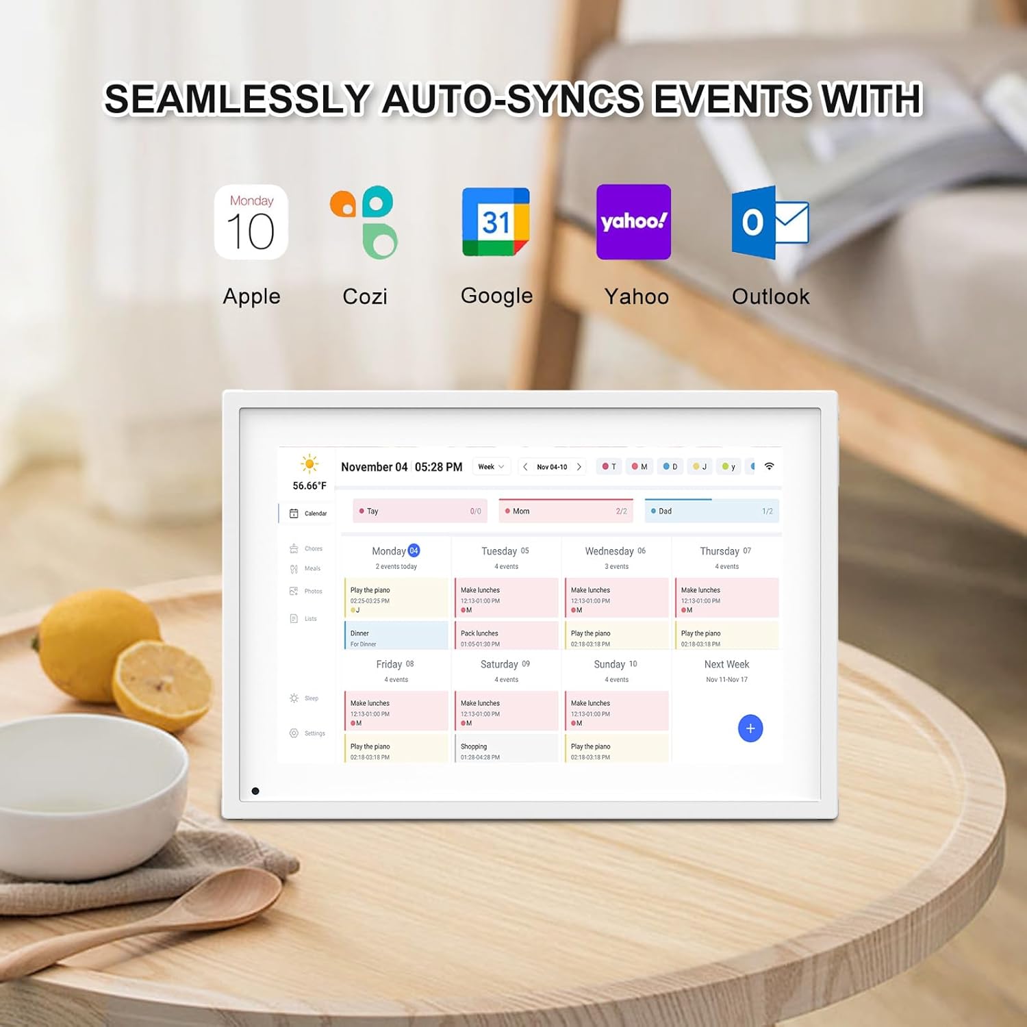 10.1 Inch Smart Digital Calendar Planner & Chore Chart