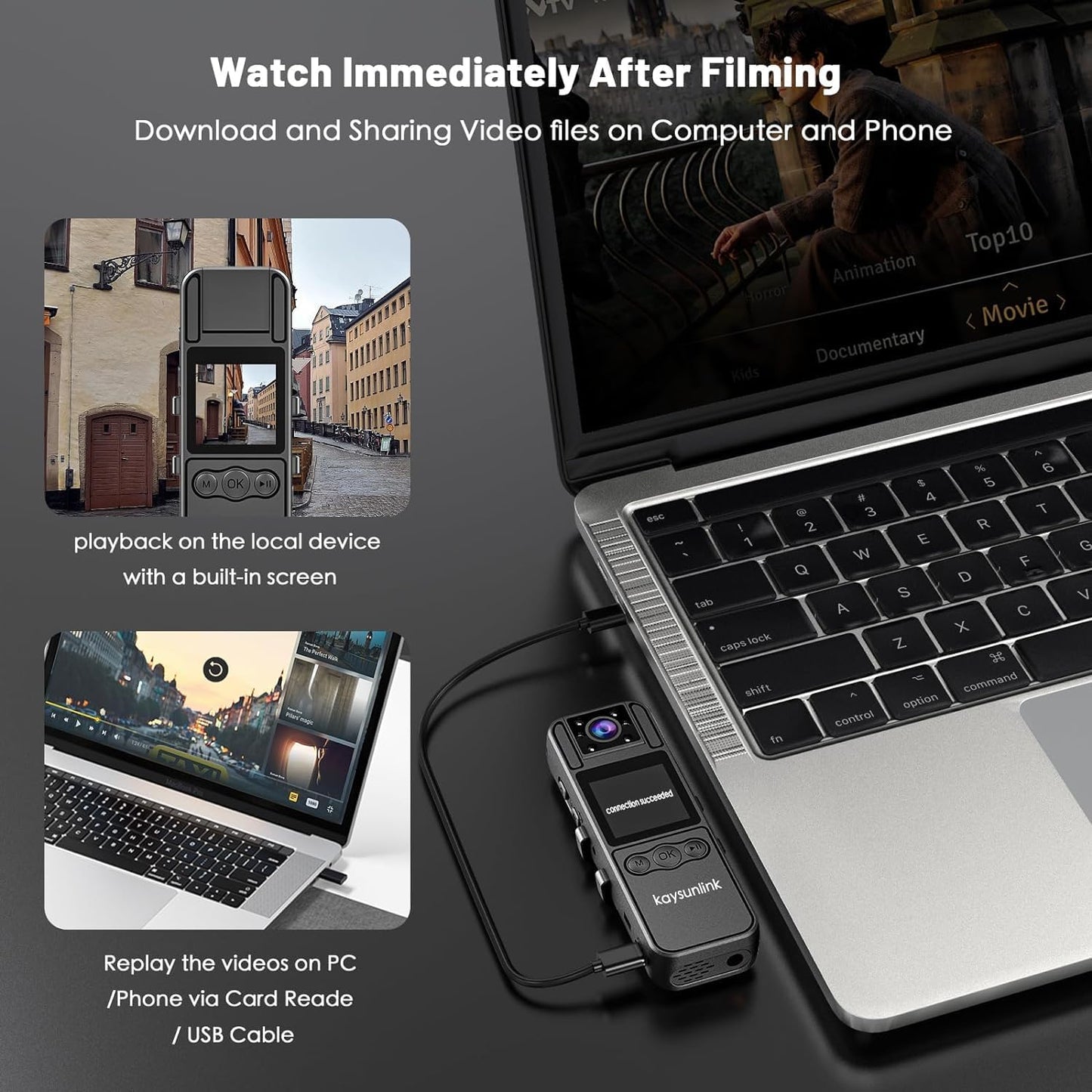 Body Camera with Audio and Video Recording