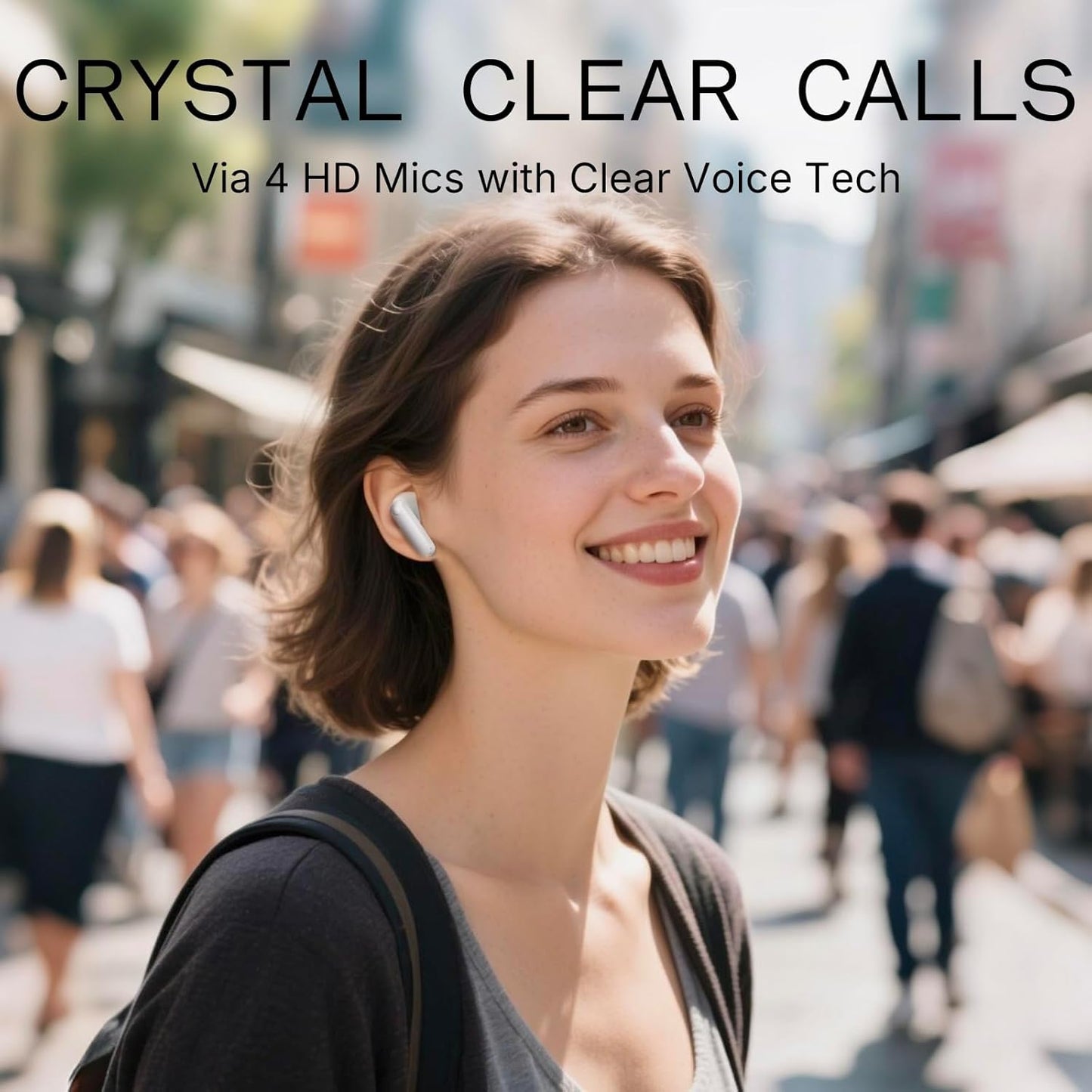 CMF Buds 2A Wireless Earbuds 2025 New Active Noise Cancelling 42Db Hybrid ANC Bluetooth Headphones, 12.4Mm Dynamic Driver for Big Bass, 4 Mic Clear Call, Sport Ear Buds for Iphone, Android, Light Grey