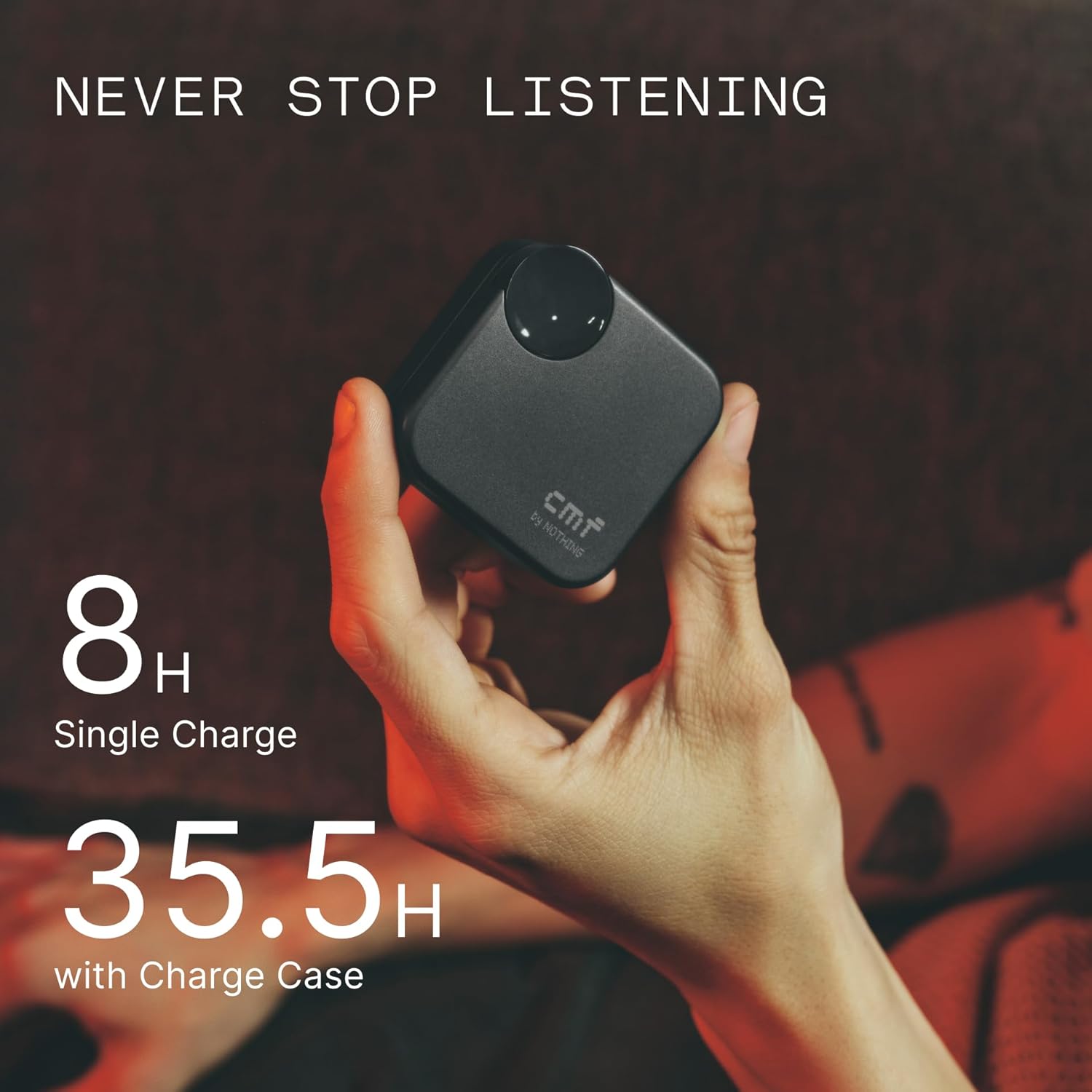 CMF Buds 2A Wireless Earbuds 2025 New Active Noise Cancelling 42Db Hybrid ANC Bluetooth Headphones, 12.4Mm Dynamic Driver for Big Bass, 4 Mic Clear Call, Sport Ear Buds for Iphone, Android, Light Grey