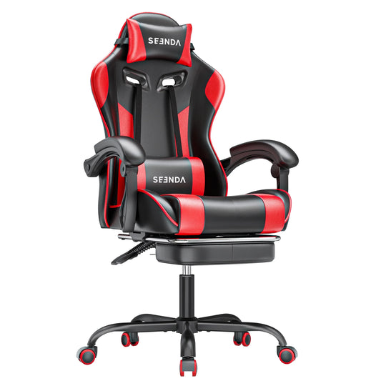 Ergonomic Gaming Chair with Footrest