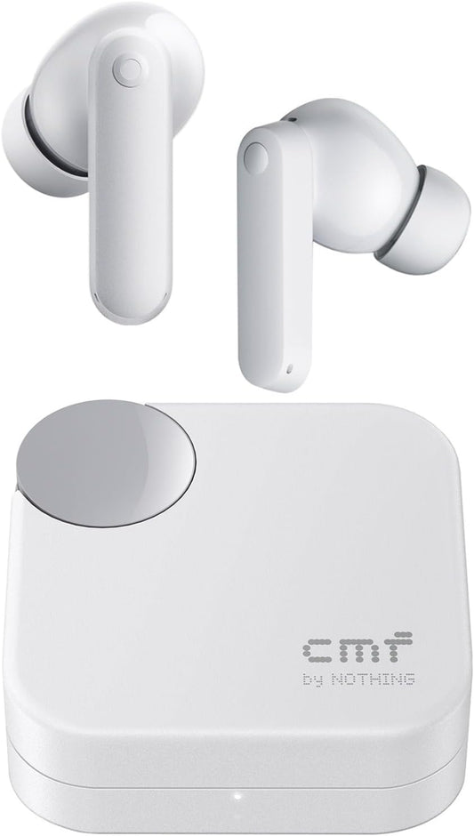 CMF Buds 2A Wireless Earbuds 2025 New Active Noise Cancelling 42Db Hybrid ANC Bluetooth Headphones, 12.4Mm Dynamic Driver for Big Bass, 4 Mic Clear Call, Sport Ear Buds for Iphone, Android, Light Grey